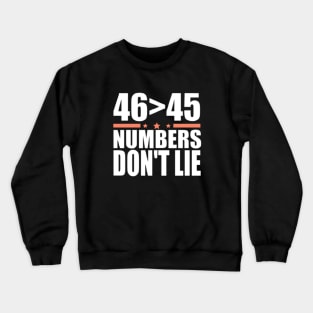 46 greater than 45 Crewneck Sweatshirt